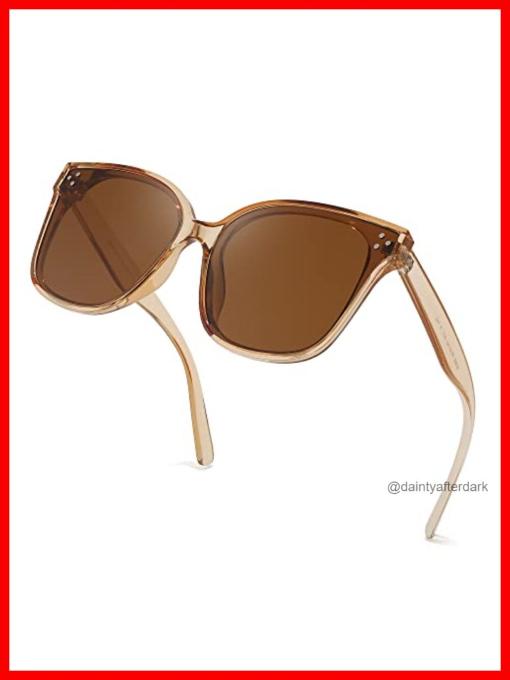 Oversized Polarized Square Sunglasses UV400 Protection